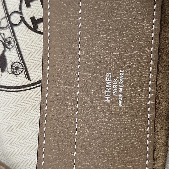 EUC Hermes Aline Crossbody Bag In Etoupe Swift Leather - Picture 13 of 16